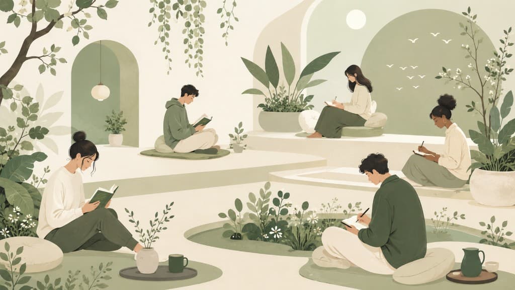 식물과 함께 시를 읽고 쓰는 사람들의 잔잔한 정원